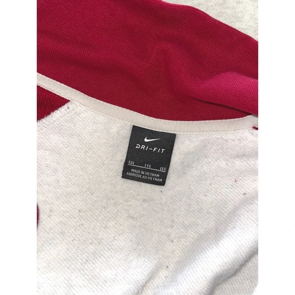 NIKE Dri-FIT Sweatshirt Workout Activewear Red/Grey/Pink